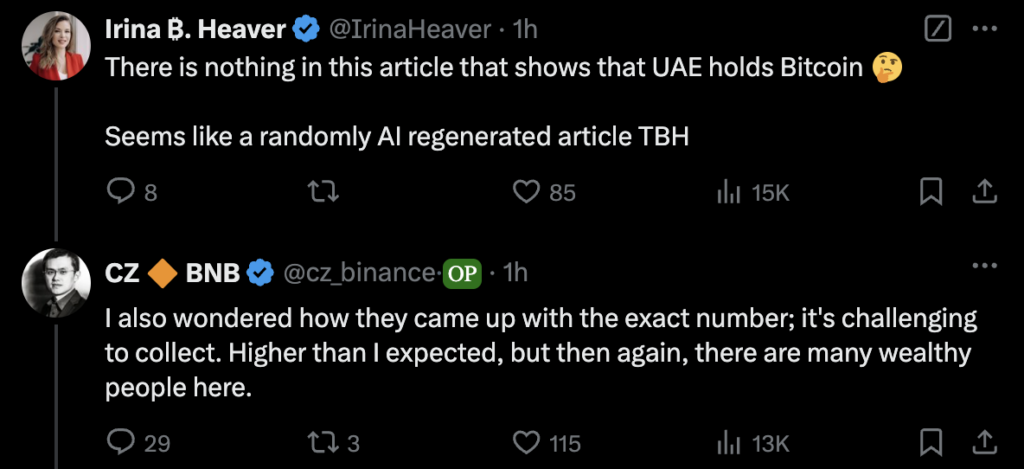 Binance founder Changpeng Zhao sparks debate over UAE's alleged $40b Bitcoin holdings - 2